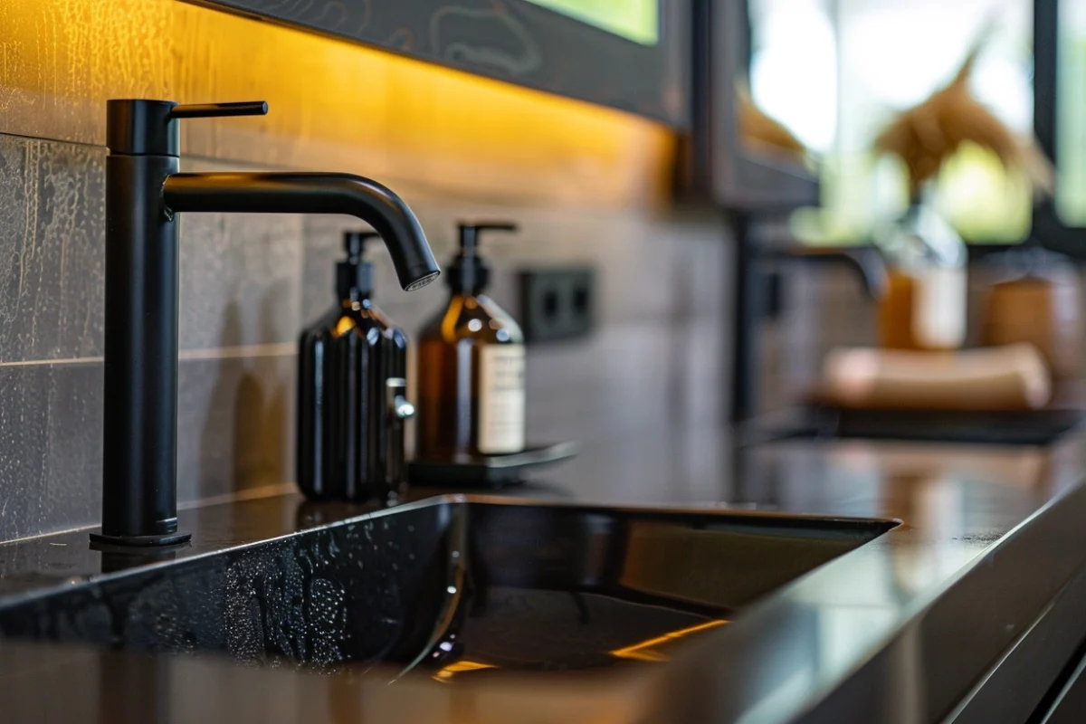 are black faucets hard to keep clean