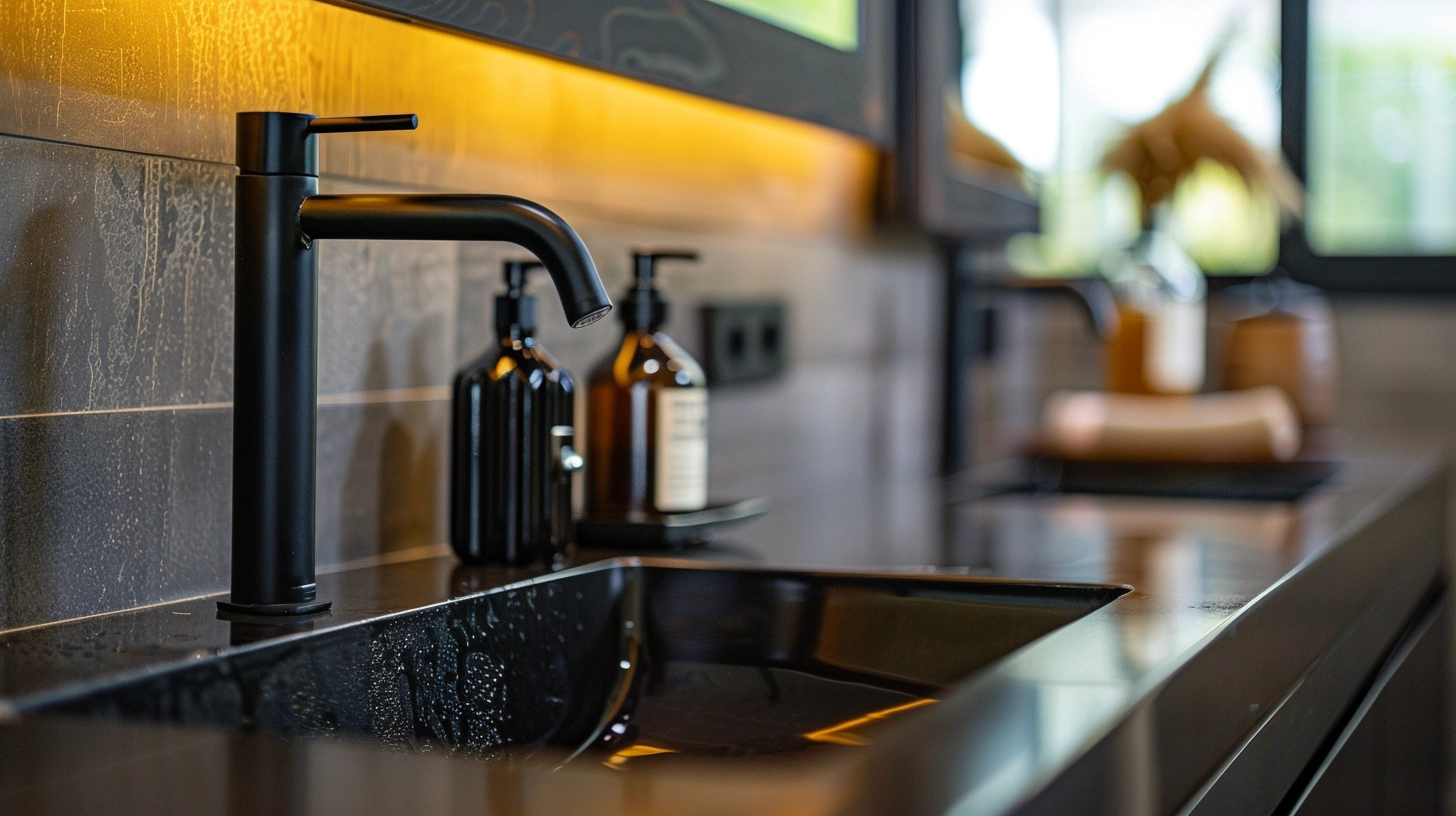 are black faucets hard to keep clean
