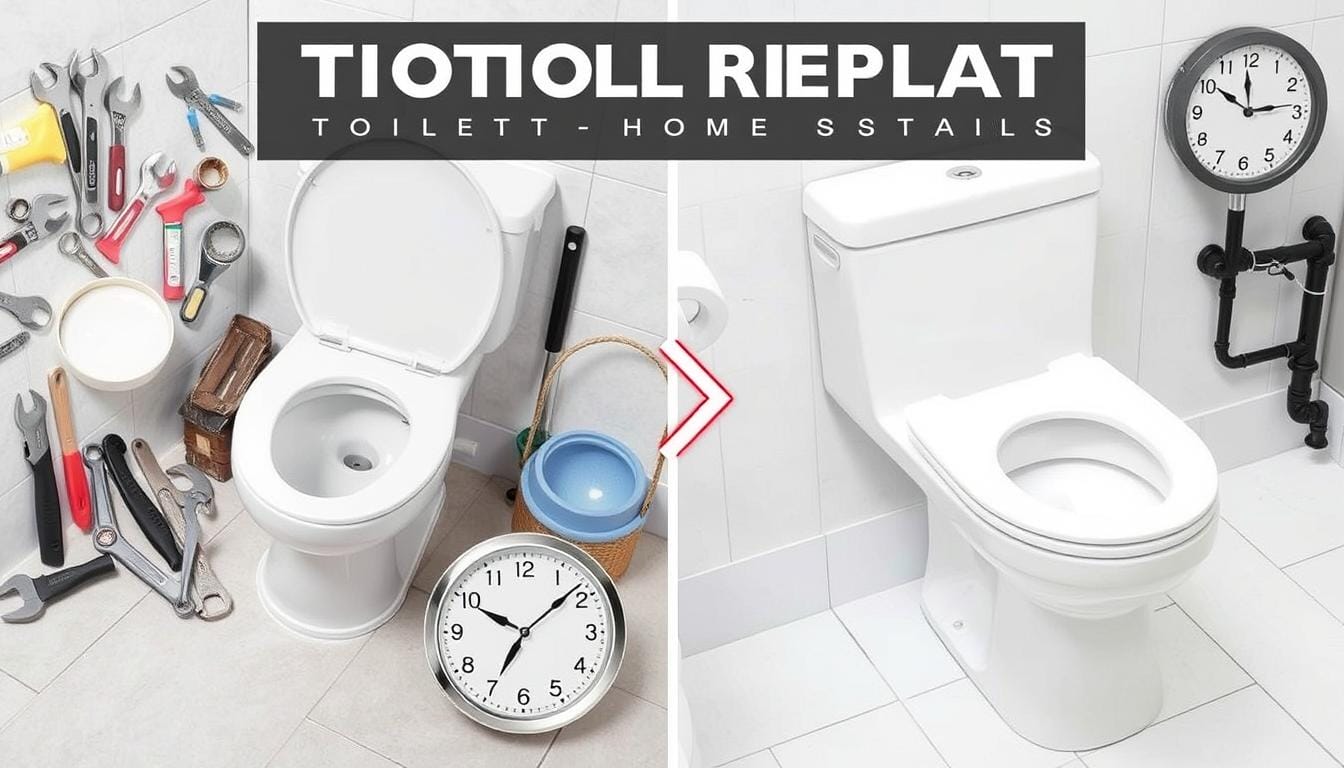 how long does it take to replace a toilet