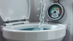 how much water does a running toilet use