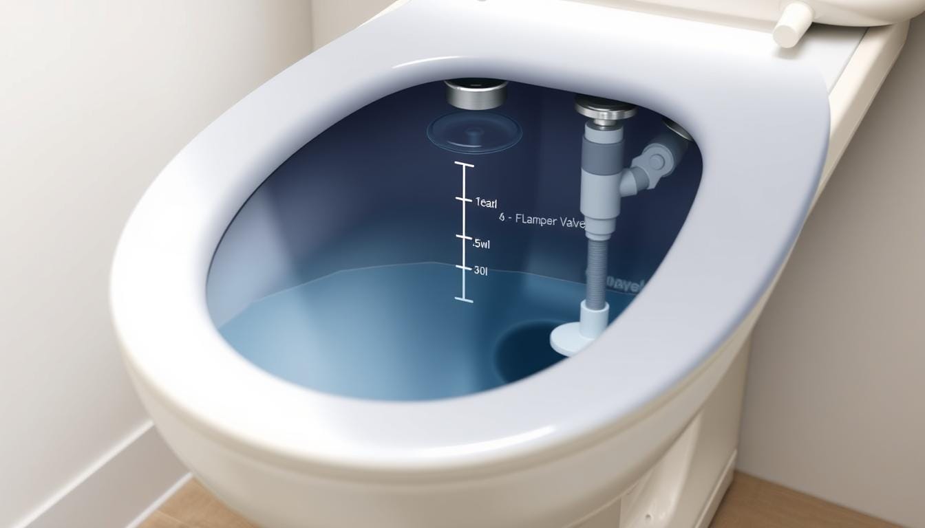 how much water should be in toilet tank