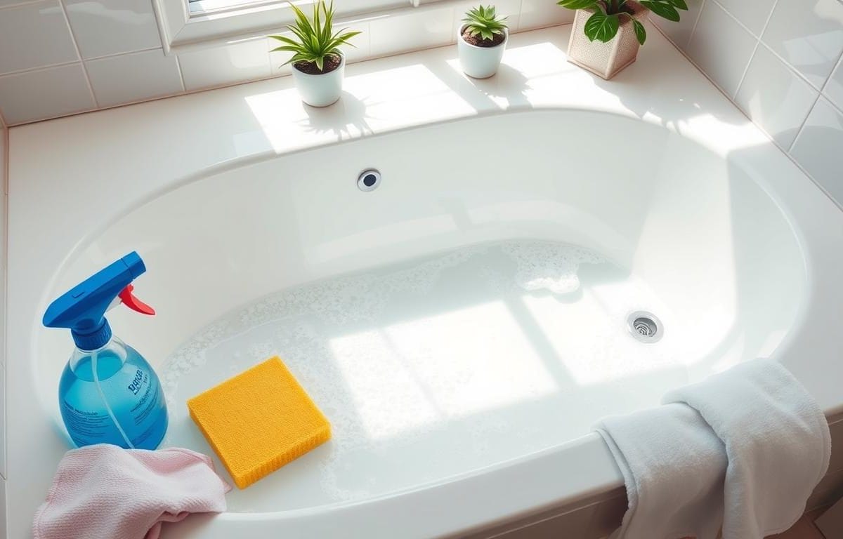 how to clean acrylic bathtub