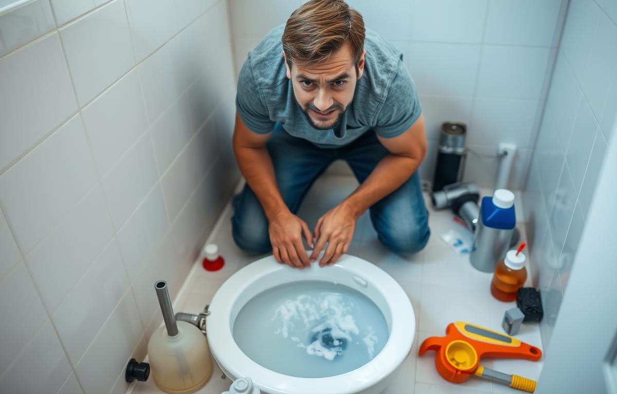 how to fix overflowing toilet