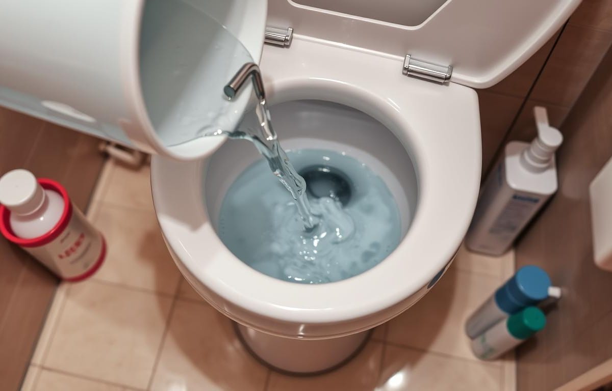 how to flush a toilet without water