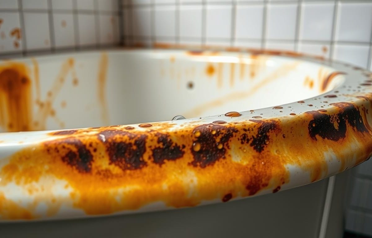 how to remove rust from bathtub