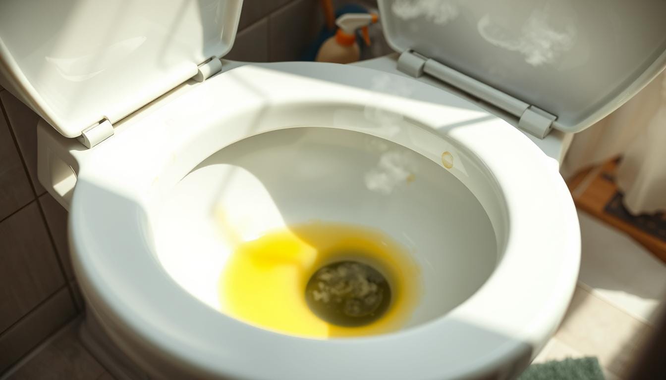 why does my toilet smell like urine even after I clean it