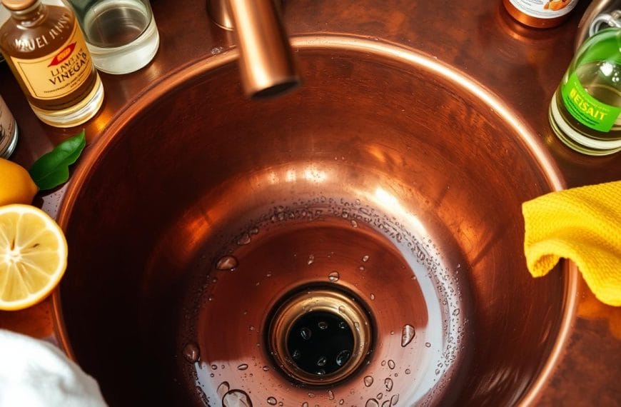 Cleaning and maintaining a copper sink