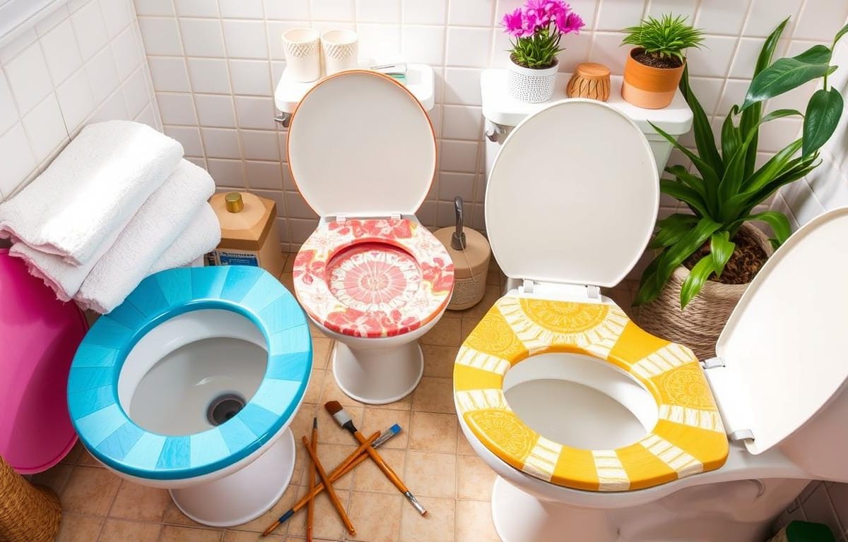 DIY decorative toilet seat ideas