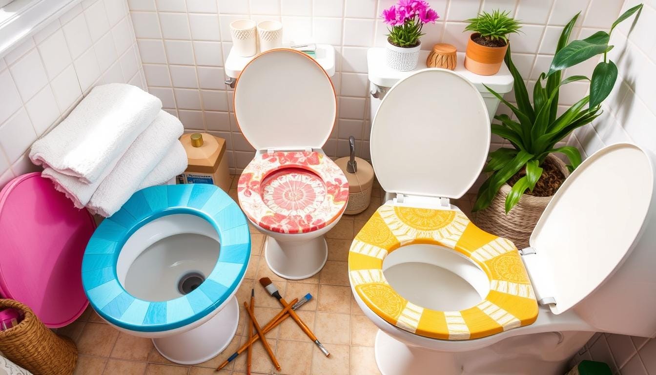 DIY decorative toilet seat ideas