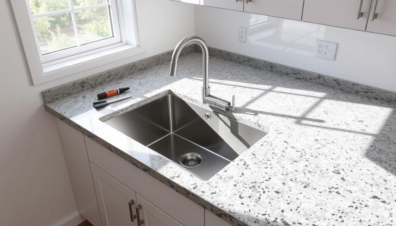 DIY undermount sink installation for kitchens