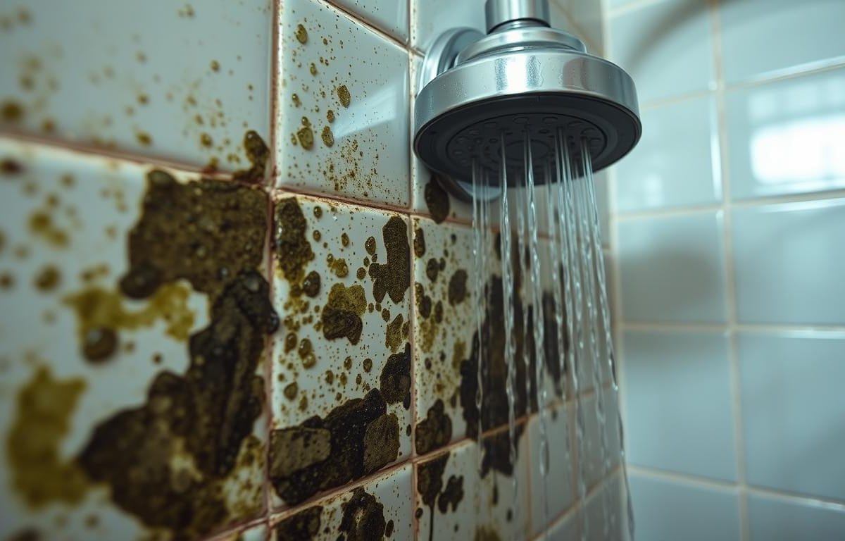 How to clean mold from shower grout