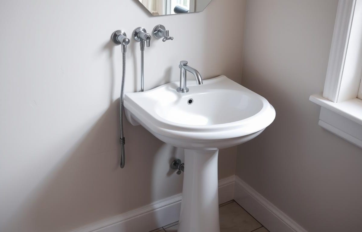 Installing a pedestal sink step-by-step