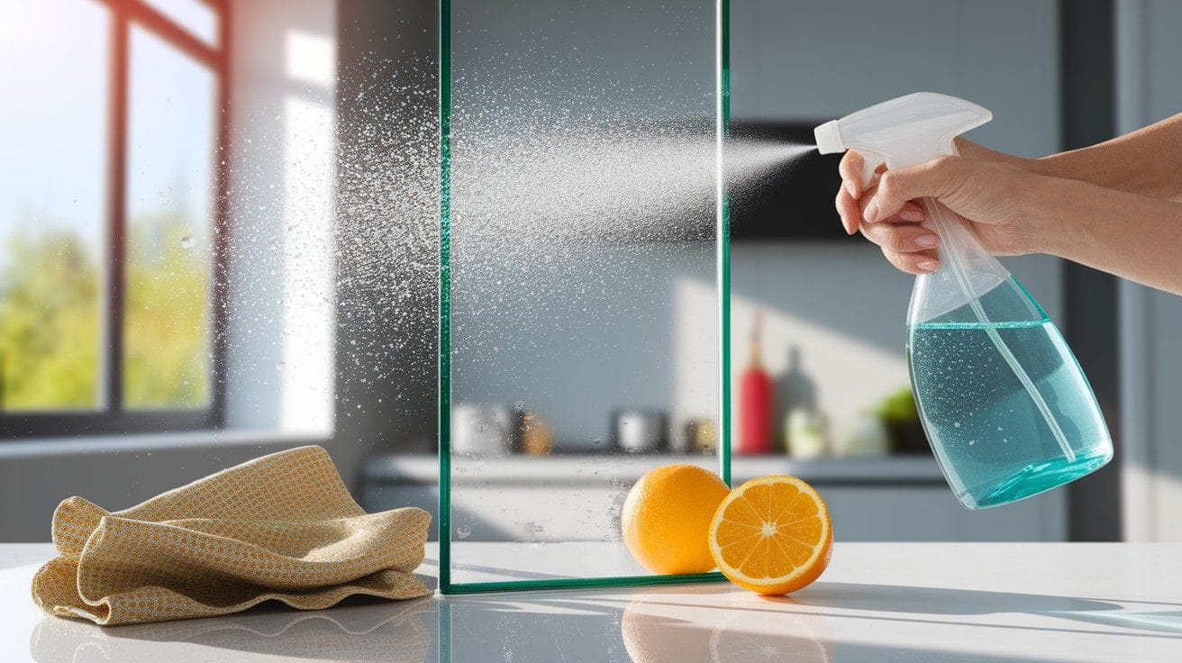how to remove hard water stains from glass
