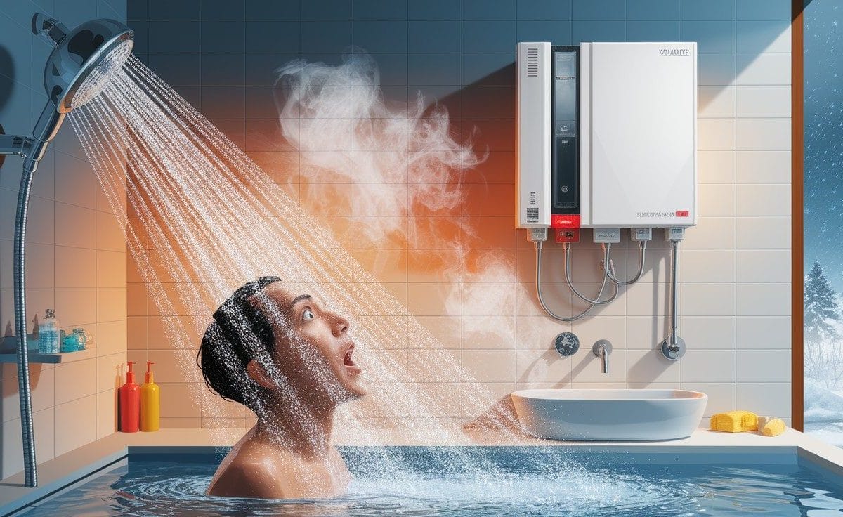 why does my tankless water heater go cold in the middle of a shower