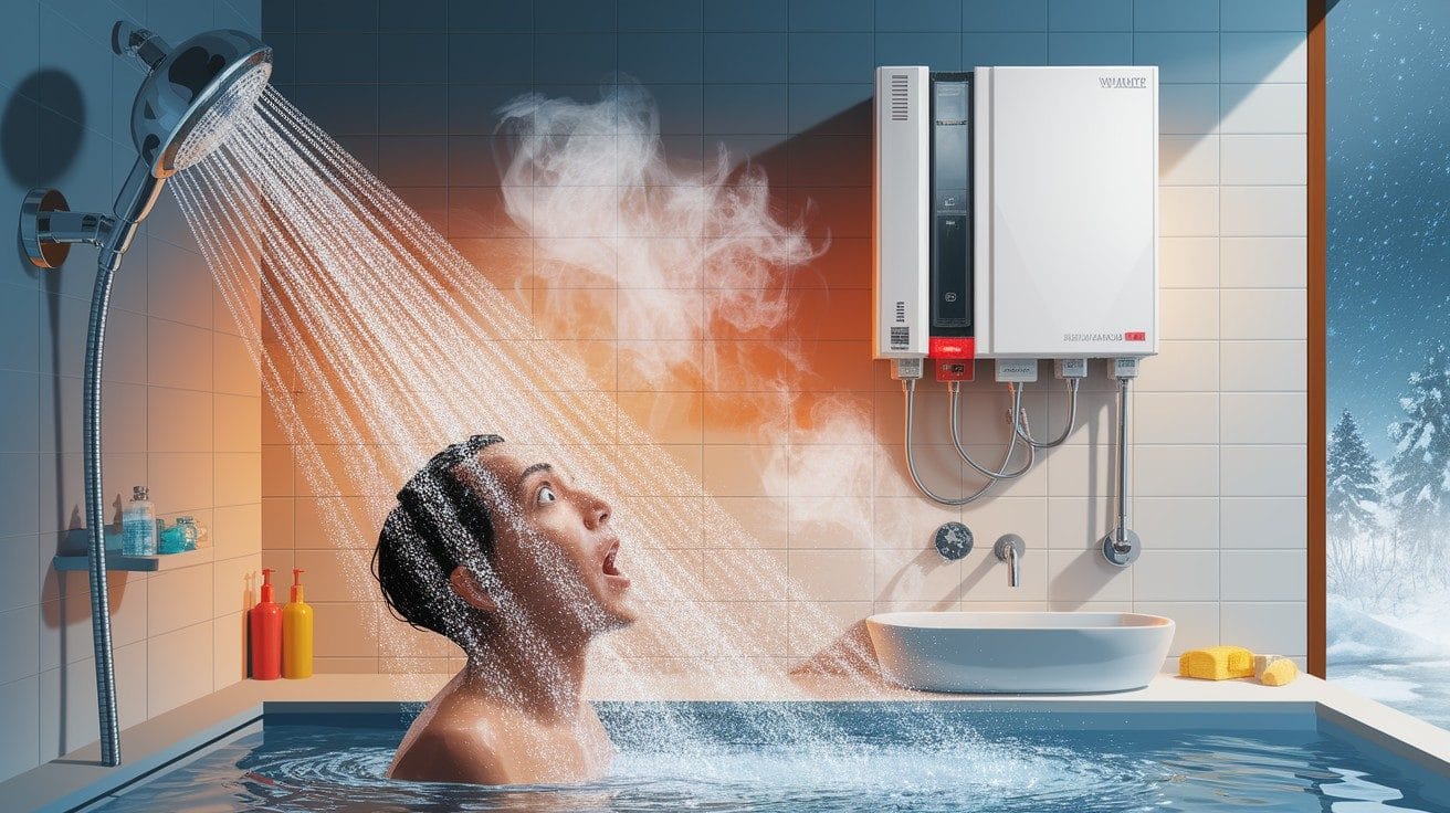 why does my tankless water heater go cold in the middle of a shower