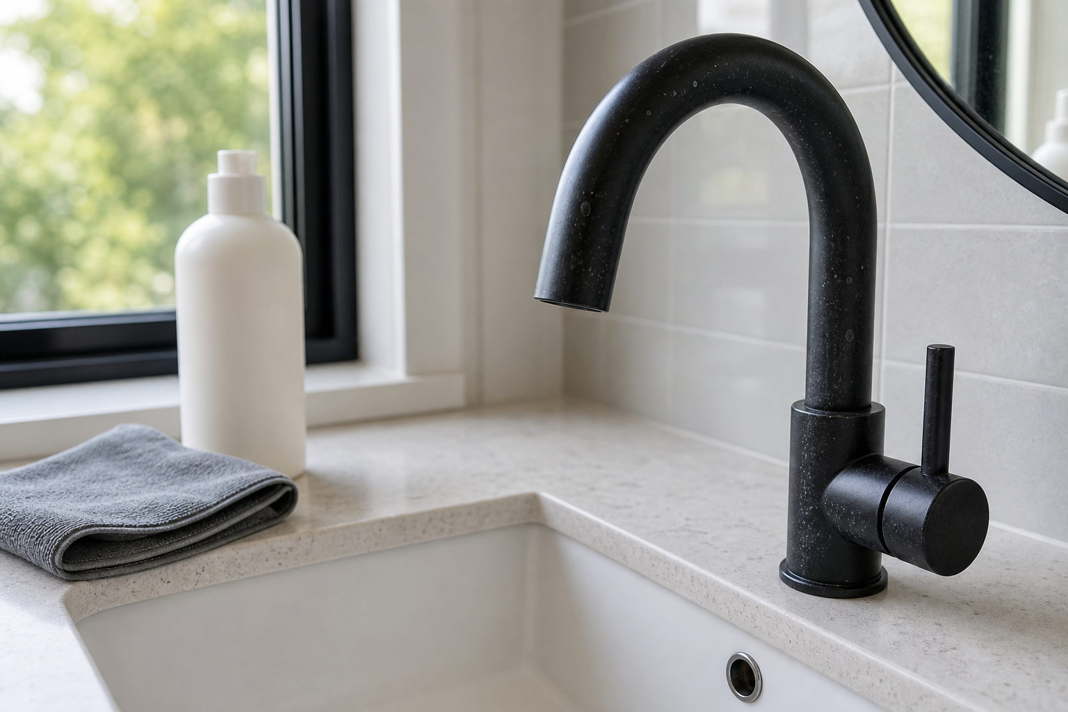 Plumbing scene for Are Black Faucets Hard to Keep Clean? Finish-Care Checks