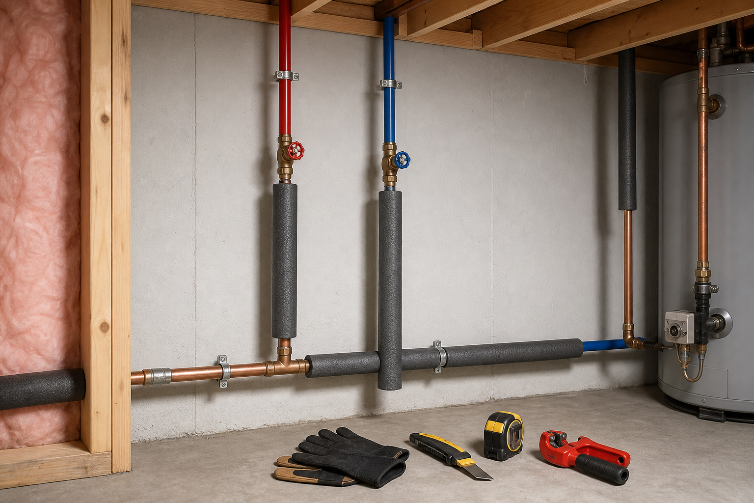 Plumbing scene for Water Pipe Insulation: How to Choose a Safer Fit