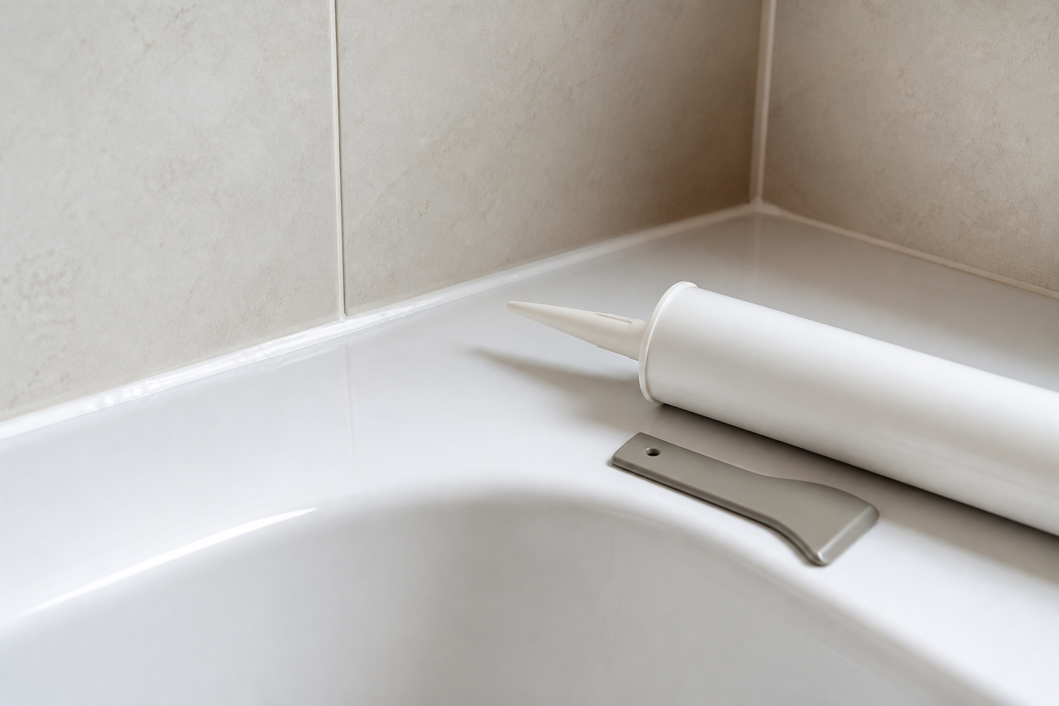 Plumbing scene for Bathtub Sealing Options: Caulk, Grout, and Leak Boundaries