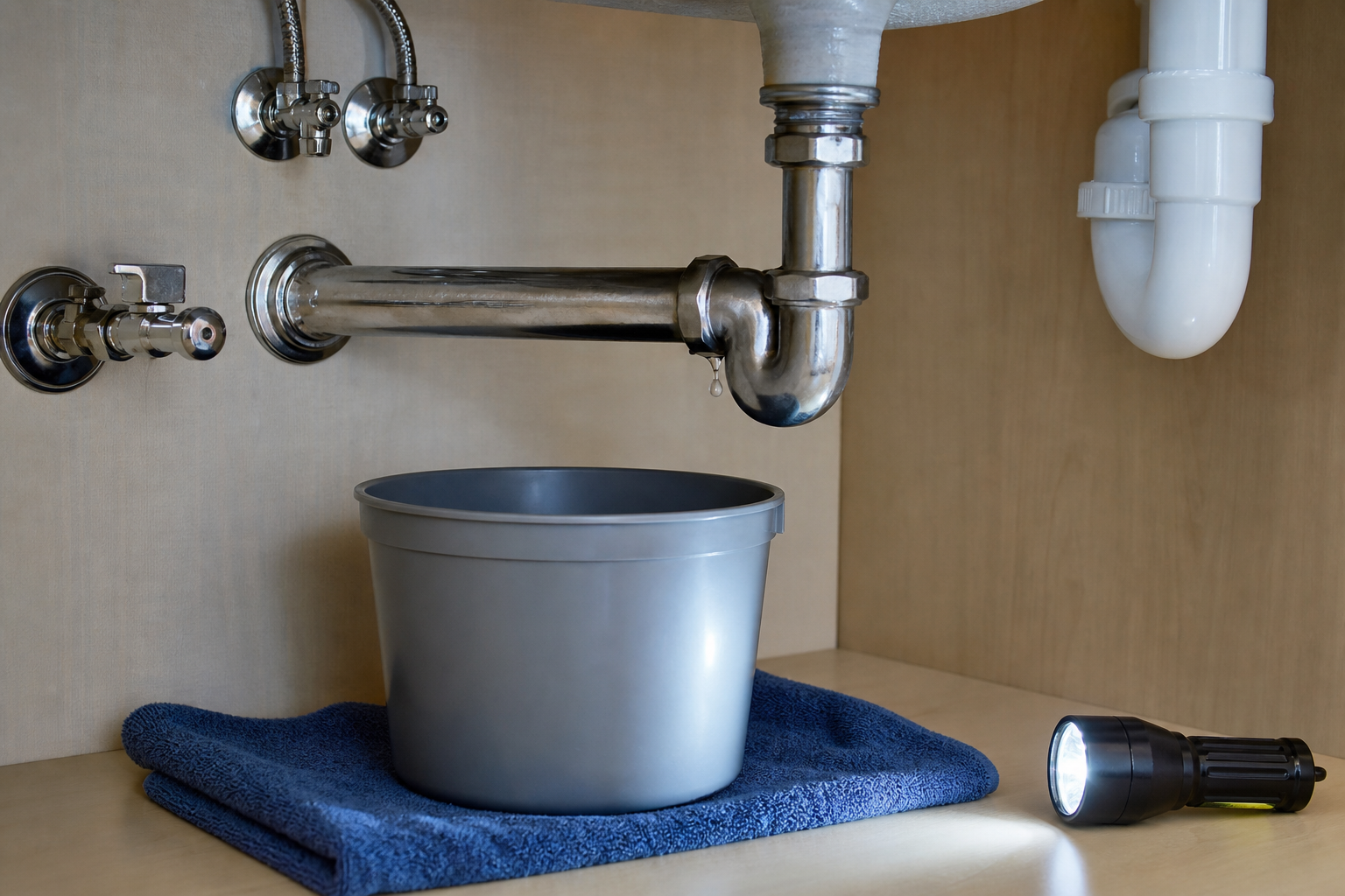 Plumbing scene for Can a Leaky Pipe Stop Leaking on Its Own?