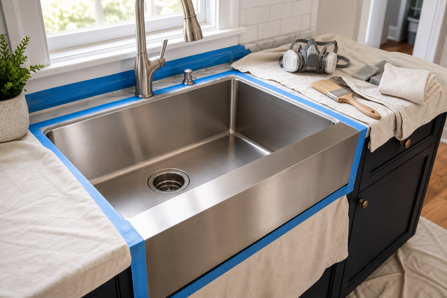 Plumbing scene for Can You Paint a Stainless Steel Sink? Finish and Safety Considerations