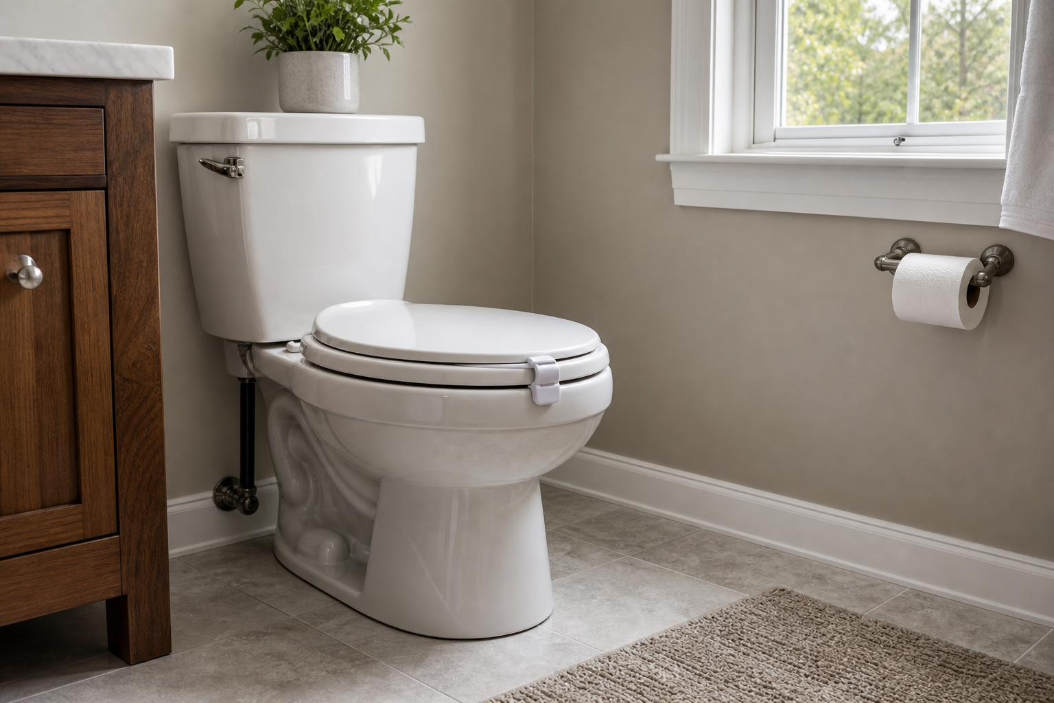 Plumbing scene for Toilet Seat Childproofing: Safe Fit and Use Checks