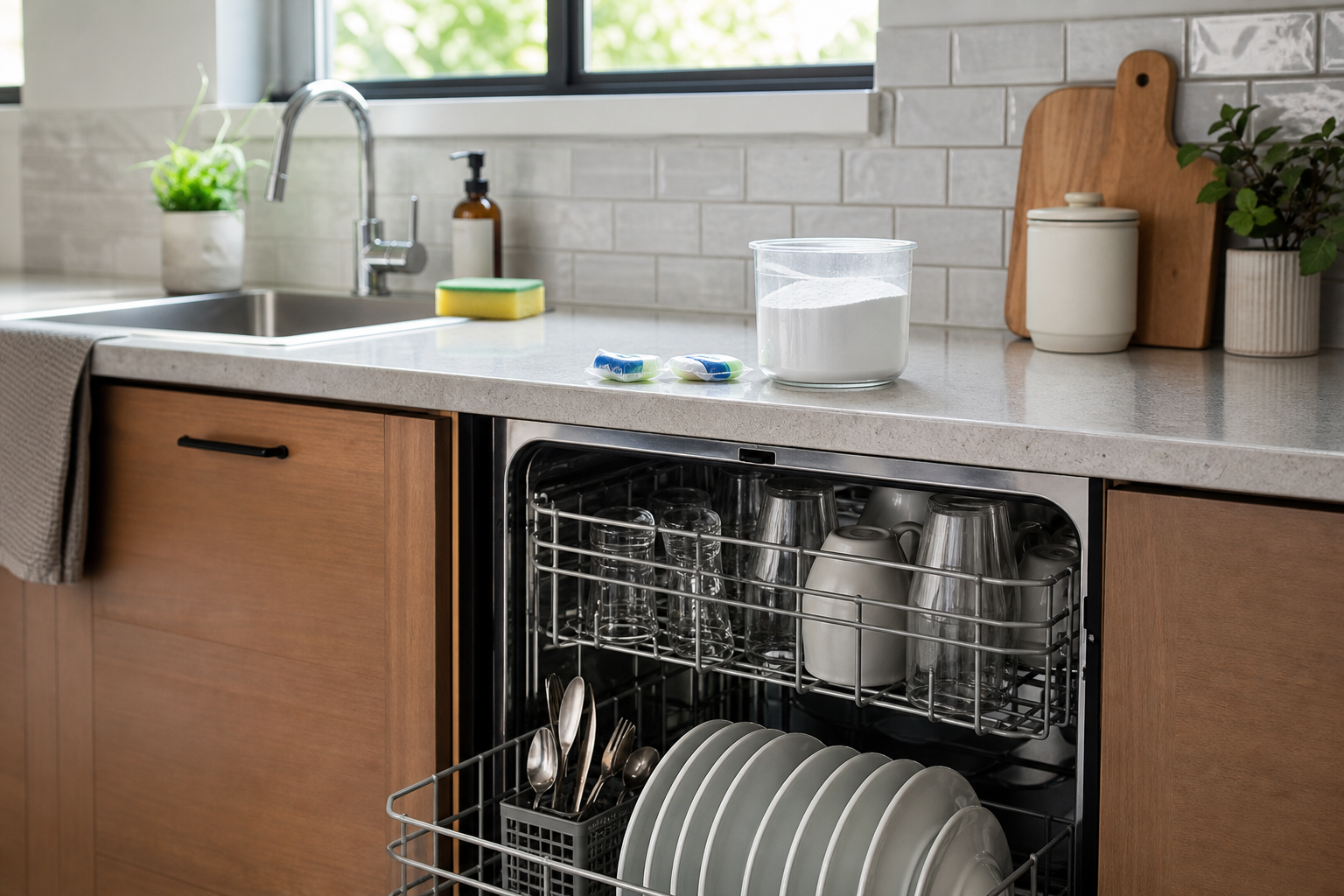 Plumbing scene for How to Choose Dishwasher Detergent for Your Water and Machine
