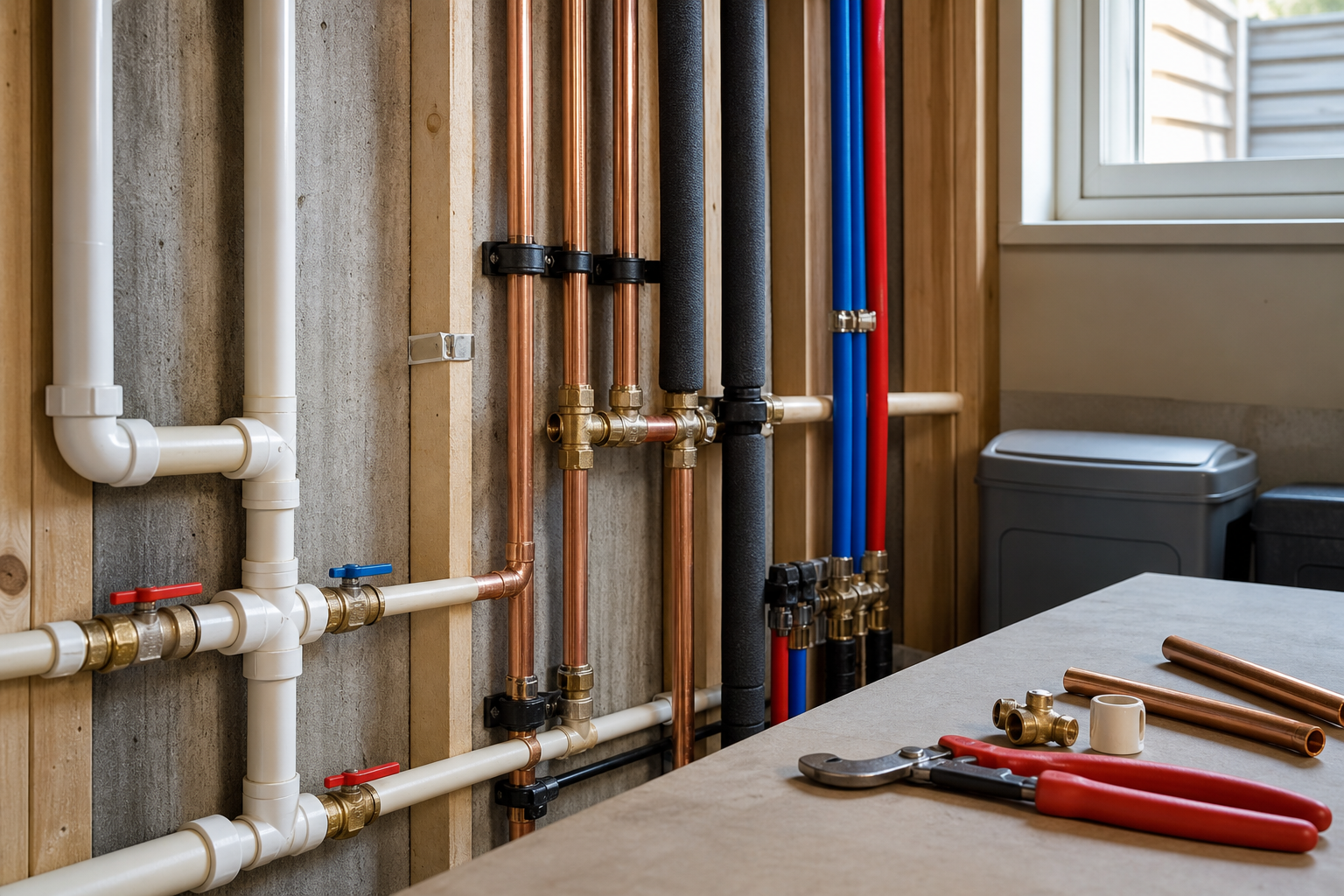 Plumbing scene for CPVC Problems: Warning Signs and Planning Boundaries