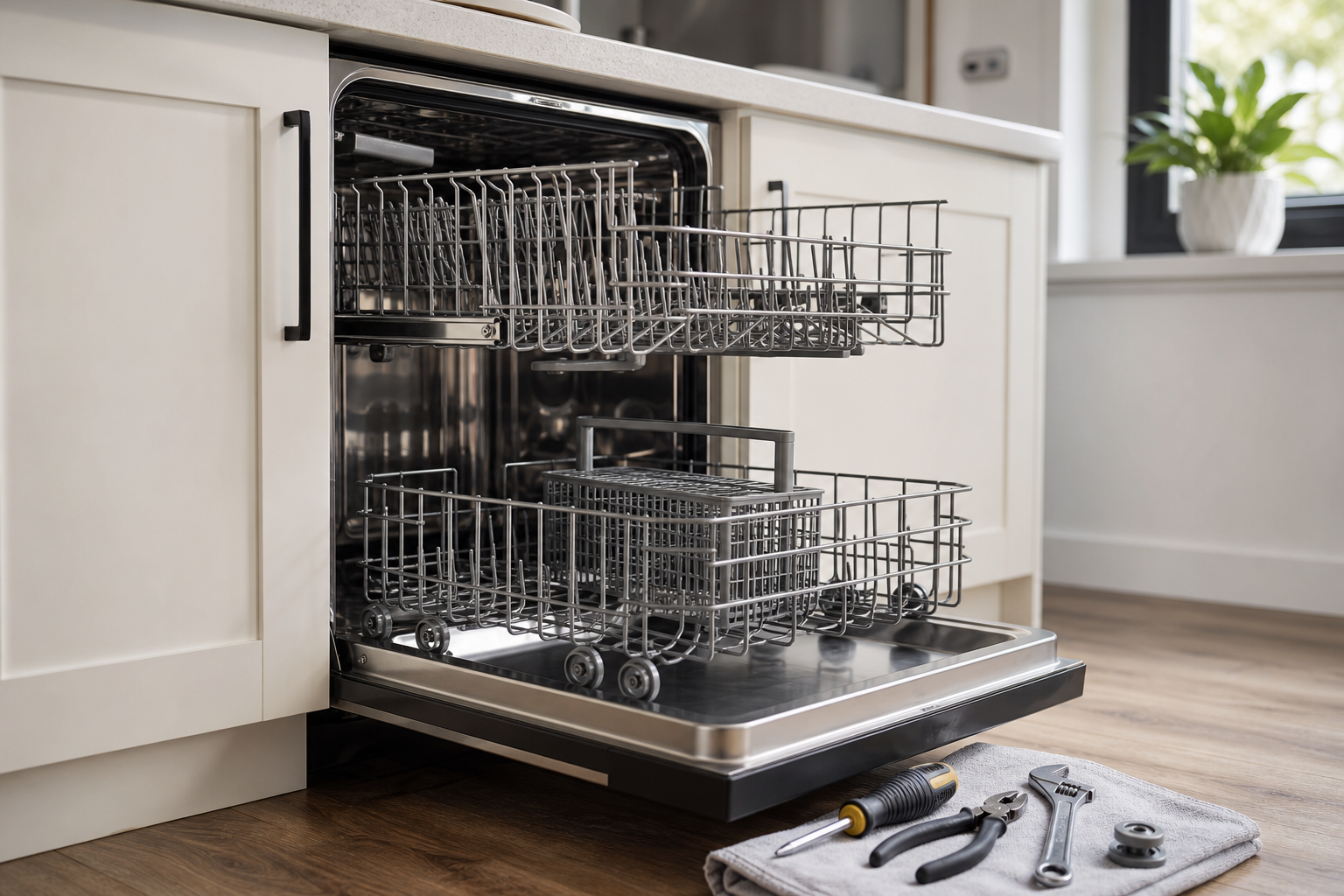 Plumbing scene for Dishwasher Racks: Repair, Replace, or Leave Alone?