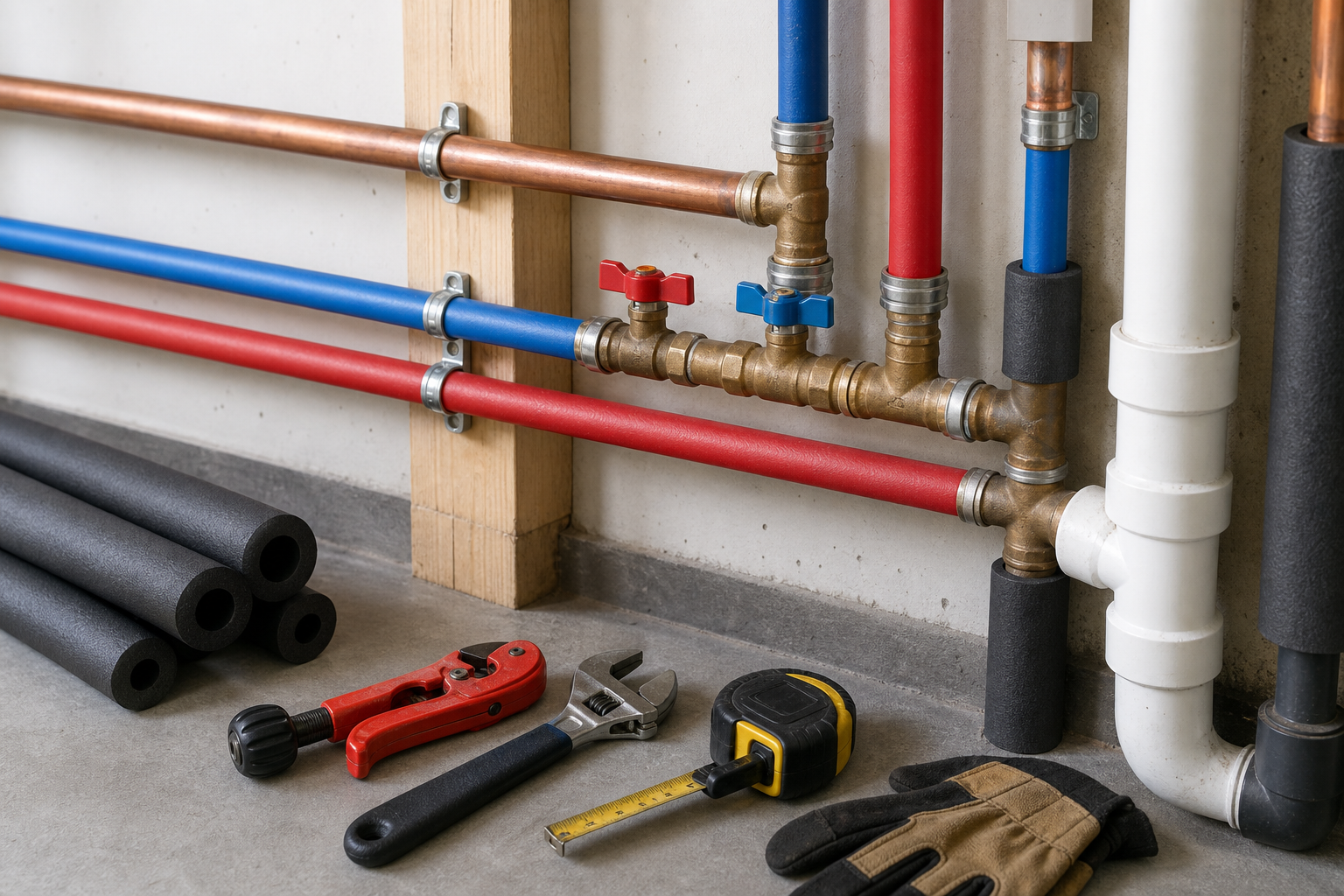 Plumbing scene for Can PEX Pipes Freeze? Homeowner Warning Signs