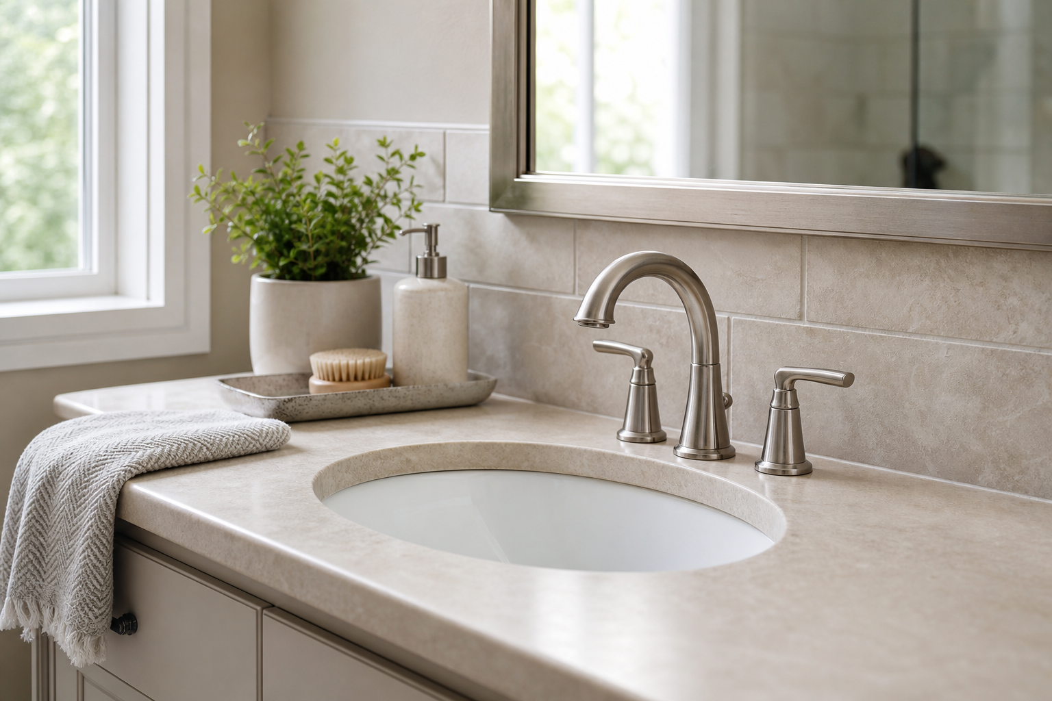 Plumbing scene for Faucet vs Tap: Terminology, Fit, and Bathroom Design Context