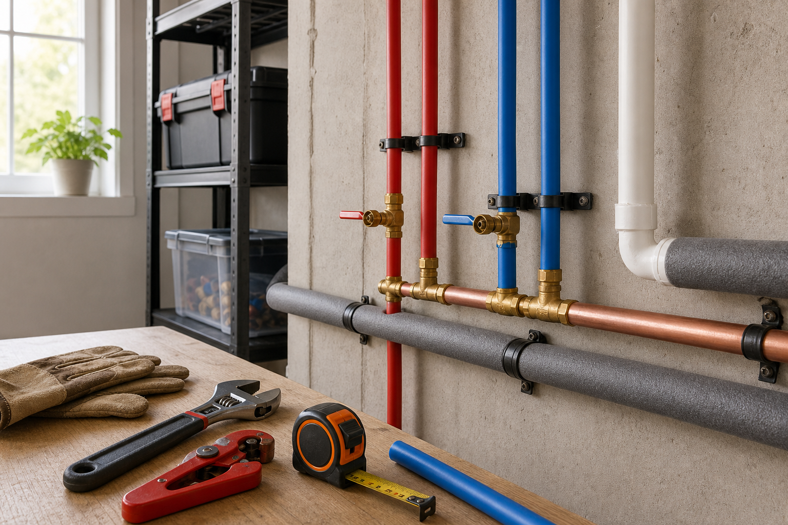 Plumbing scene for How Long Do PEX Pipes Last? Service-Life Planning Clues