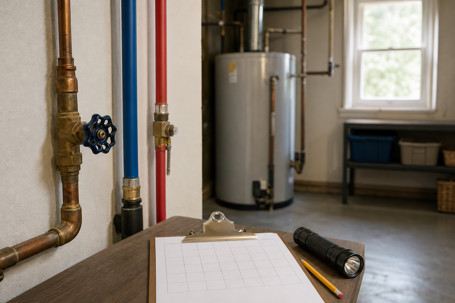 Plumbing scene for How to Create a Plumbing Maintenance Calendar for a Home