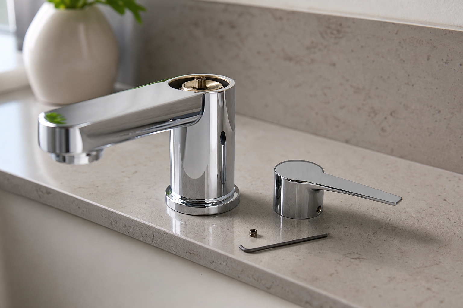 Plumbing scene for What to Check When a Sink Handle Falls Off