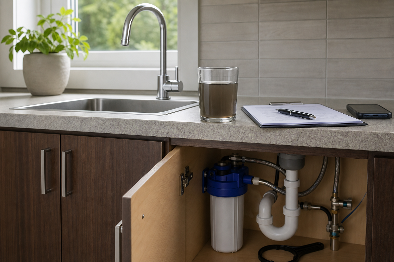 Plumbing scene for Black Water From a Faucet: What to Document Before Using It