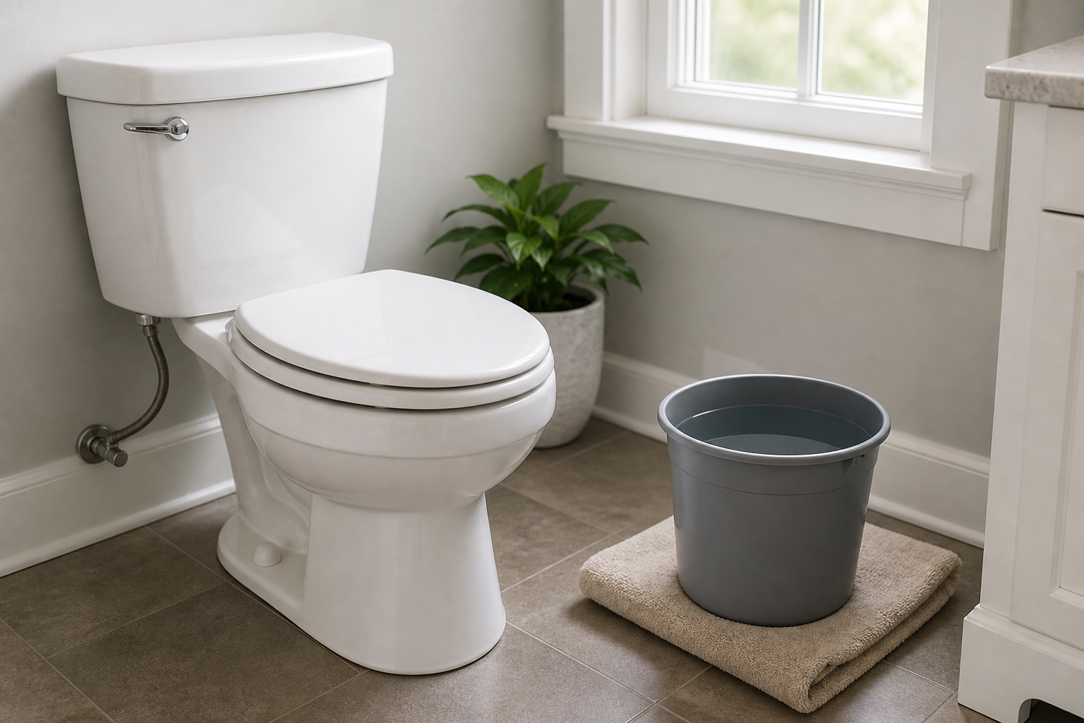 Plumbing scene for How to Flush a Toilet When the Water Is Off