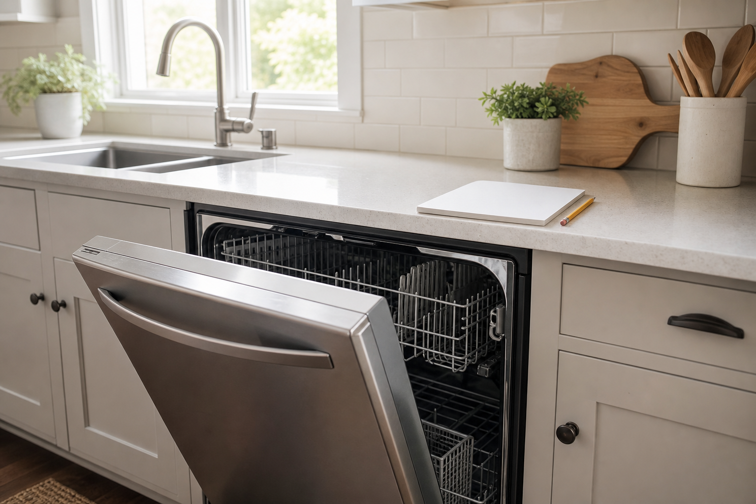 Plumbing scene for How to Reset a Dishwasher Safely: Manual-First Checklist