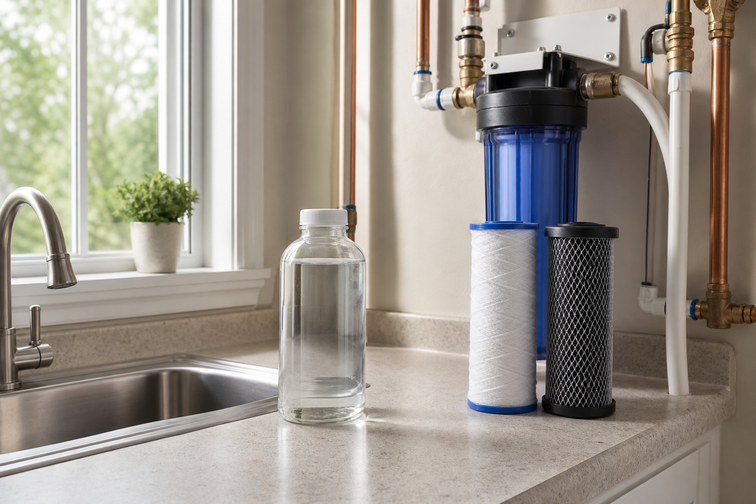 Plumbing scene for Well Water Treatment: Testing First and When to Use a Water Professional
