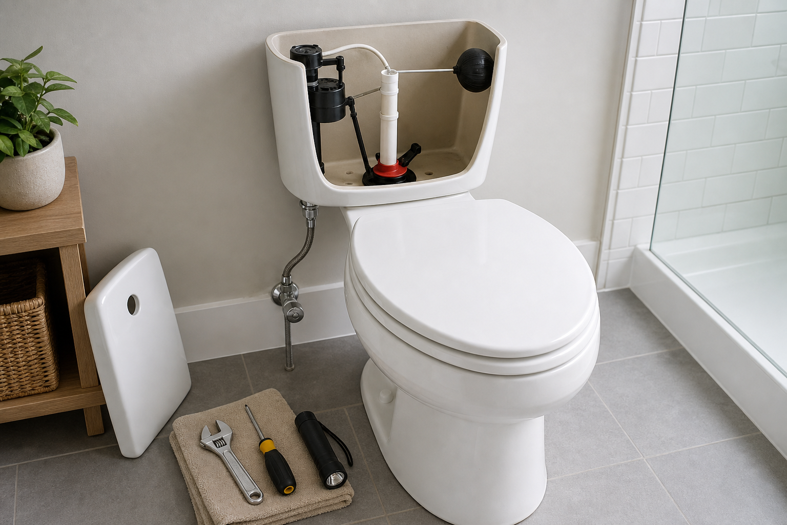 Plumbing scene for Silent-Flush Toilets: What Makes a Toilet Quieter?