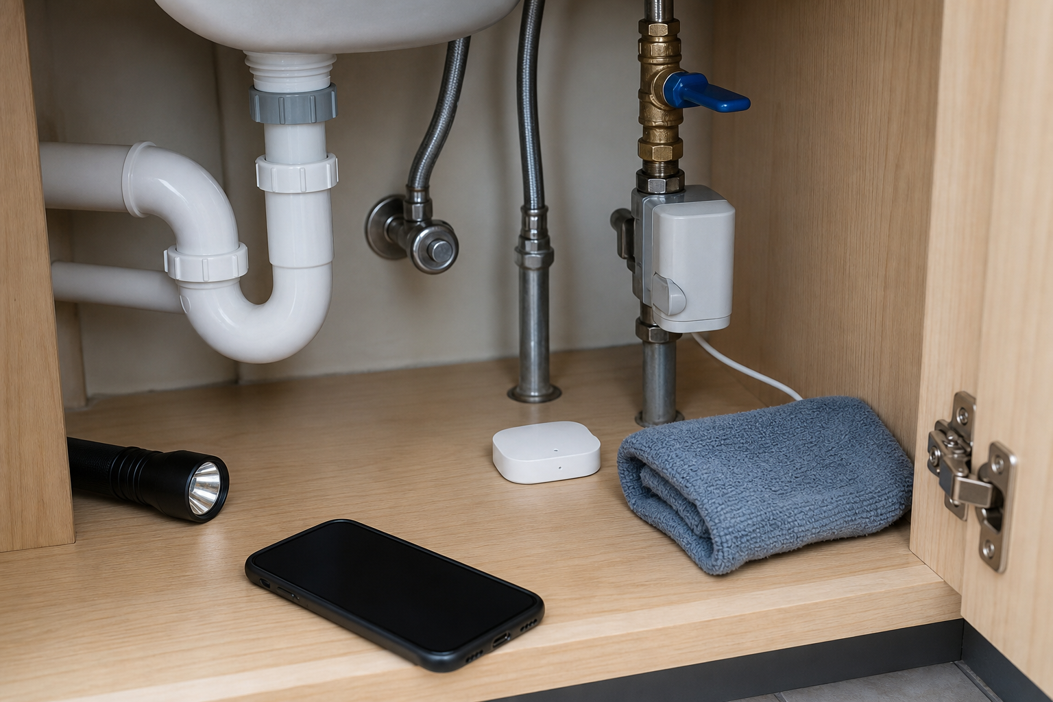 Plumbing scene for Smart Home Plumbing Solutions: Leak Alerts, Shutoffs, and Safe Planning