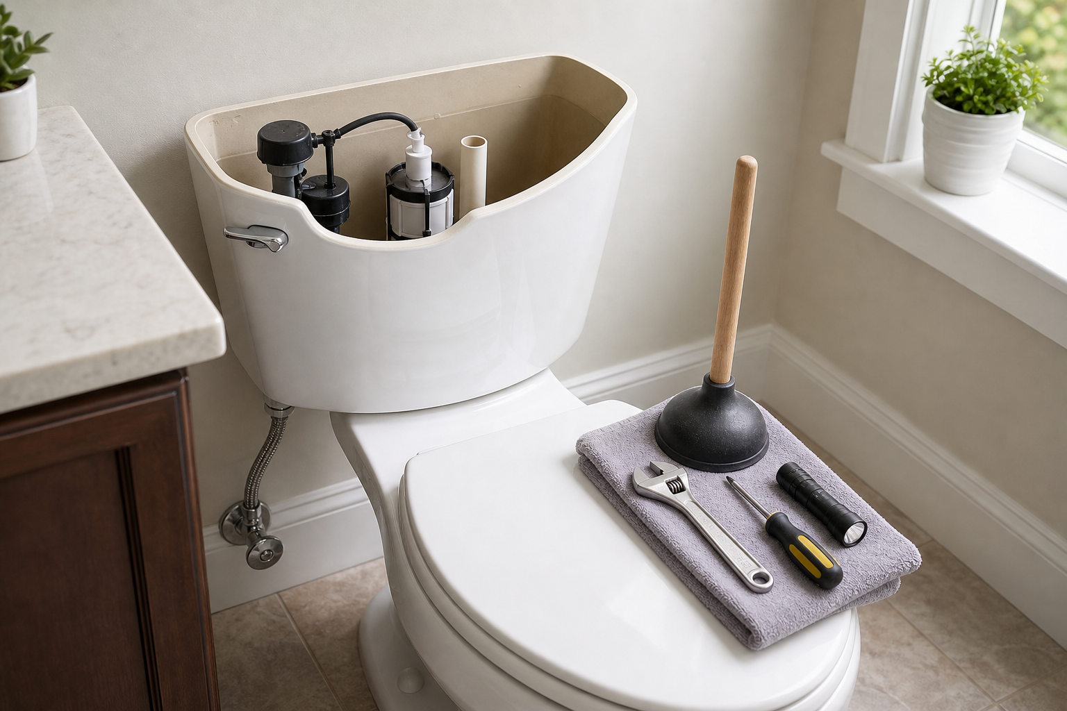 Plumbing scene for Toilet Gurgles When Flushed: What the Sound Can Mean