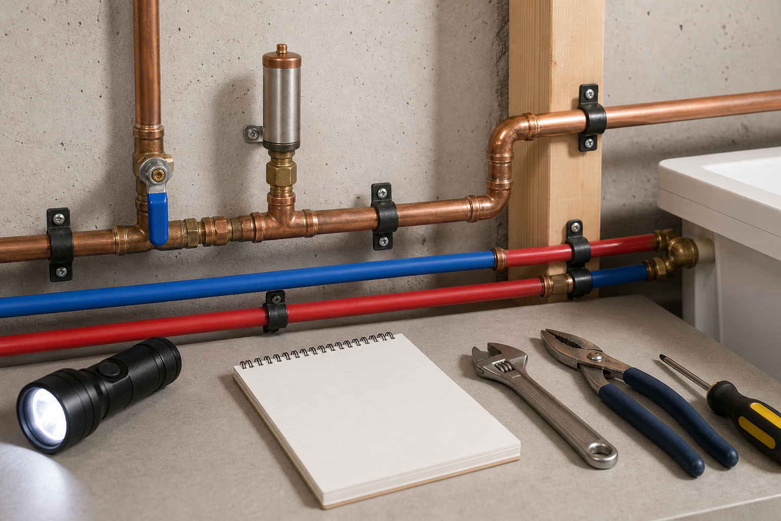 Plumbing scene for Banging Pipes: Common Causes and What to Document