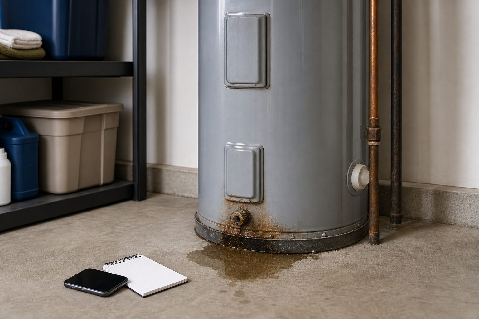Plumbing scene for Water Heater Warning Signs: What Homeowners Should Document