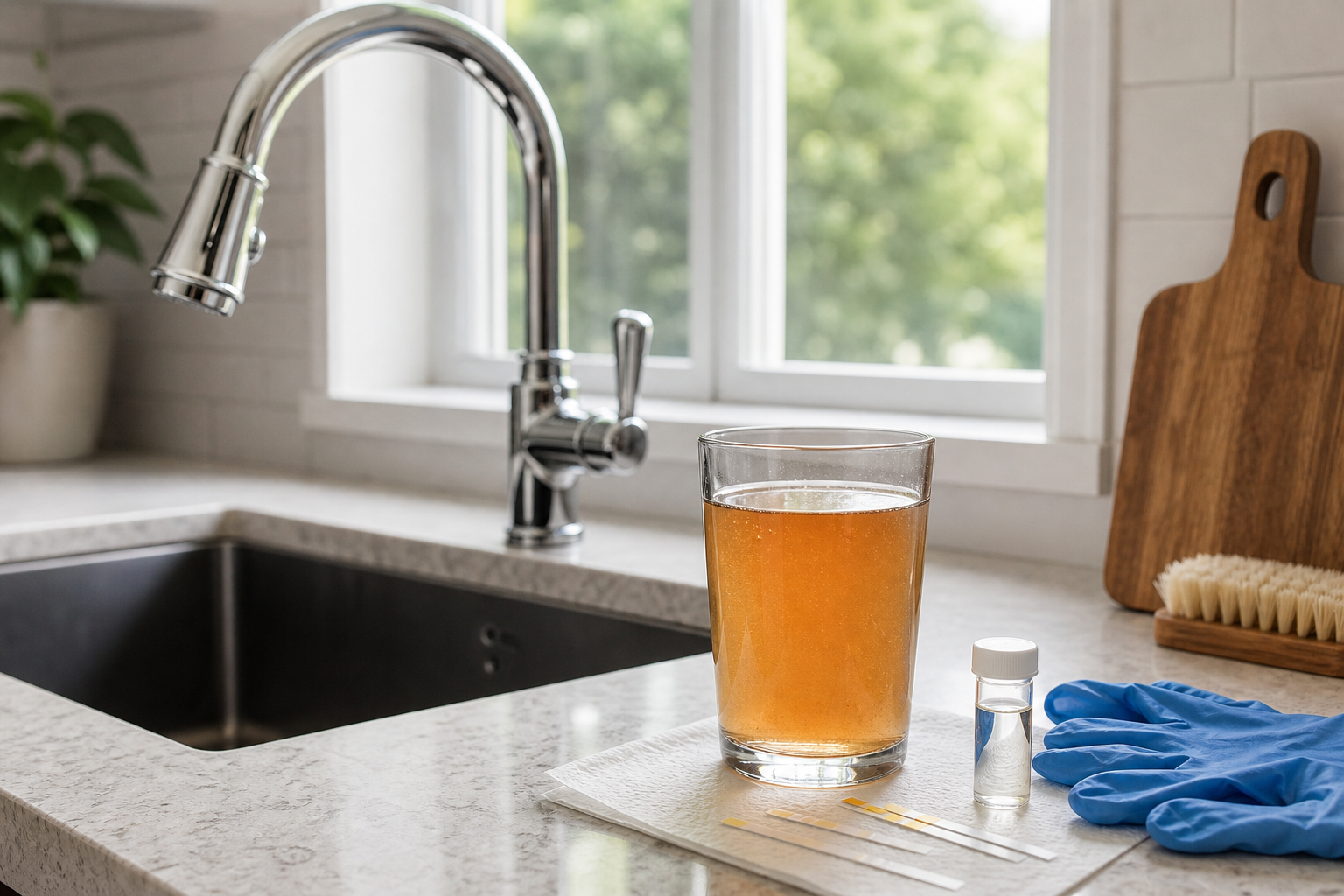 Plumbing scene for Discolored Tap Water: Safe First Checks and When to Call