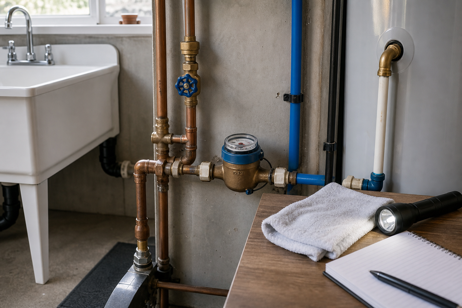 Plumbing scene for Why Is My Water Bill Suddenly Higher? Safe Leak Checks First