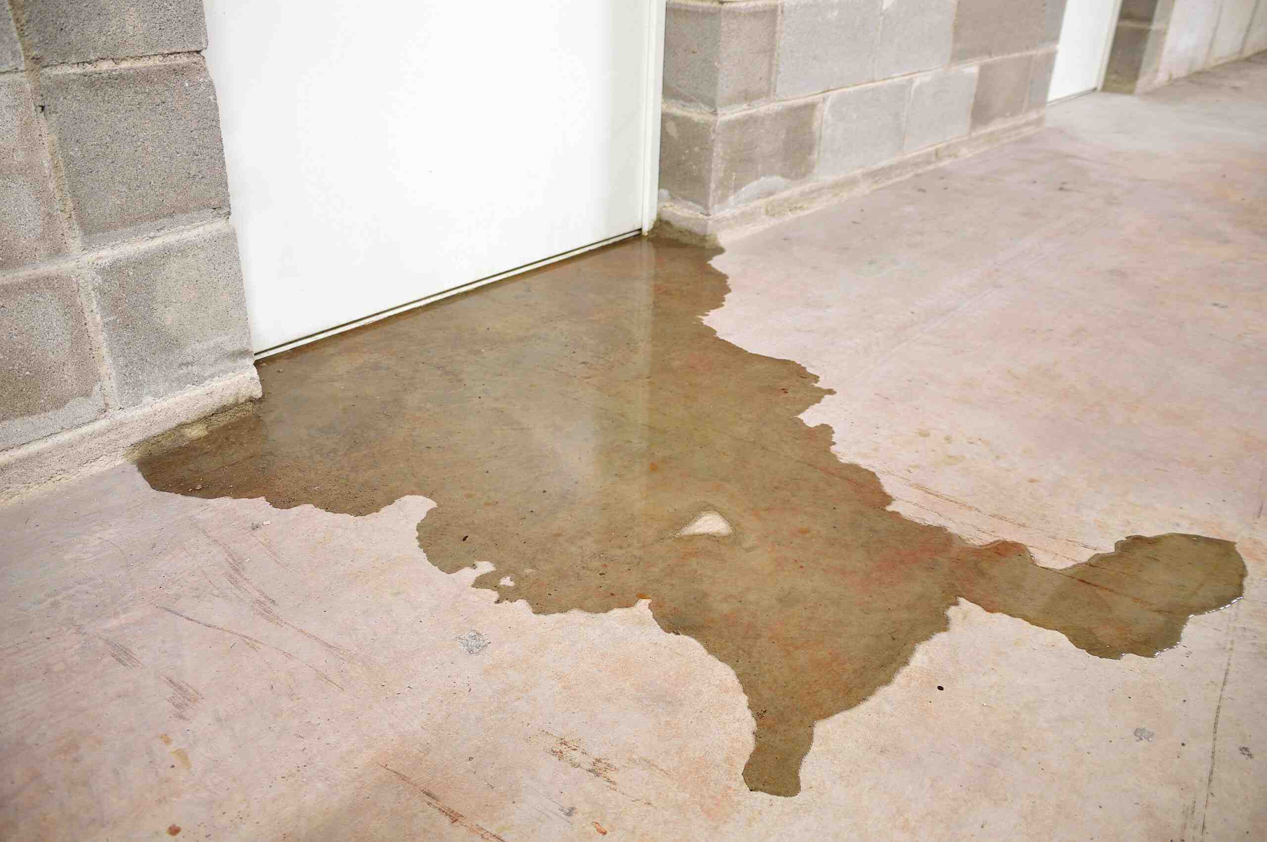 leaking sewer pipe in basement