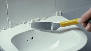 how to fix a hole in a porcelain sink