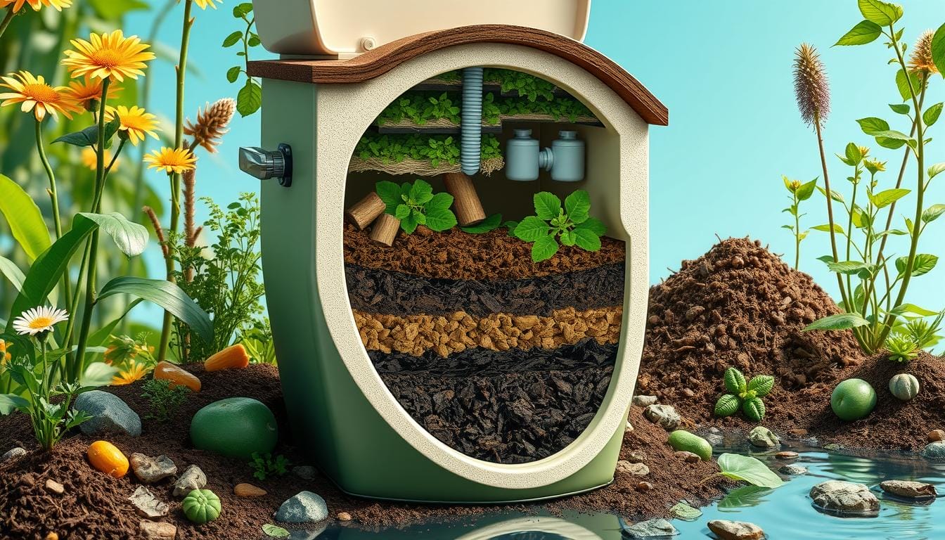 composting toilet how it works