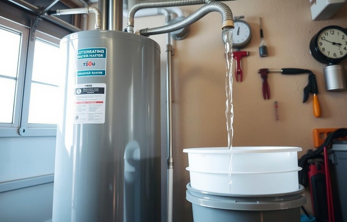 how long does it take to drain a 50 gallon water heater