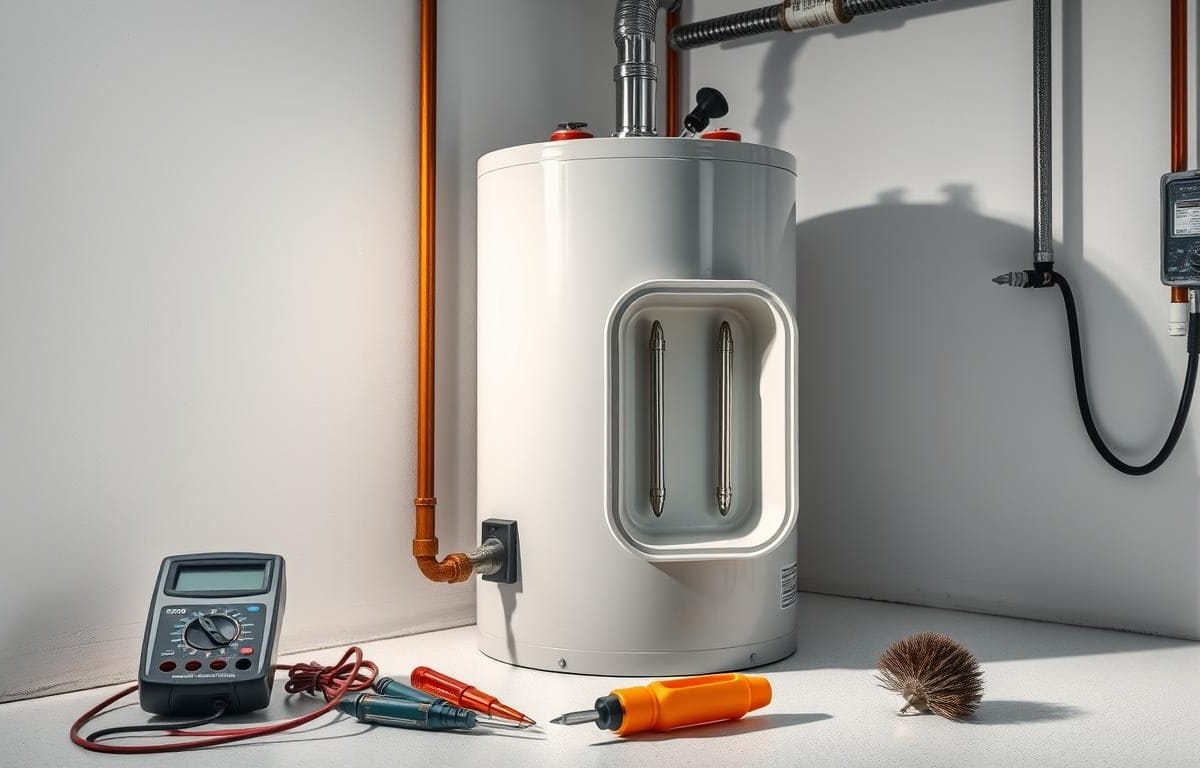 how to check water heater element