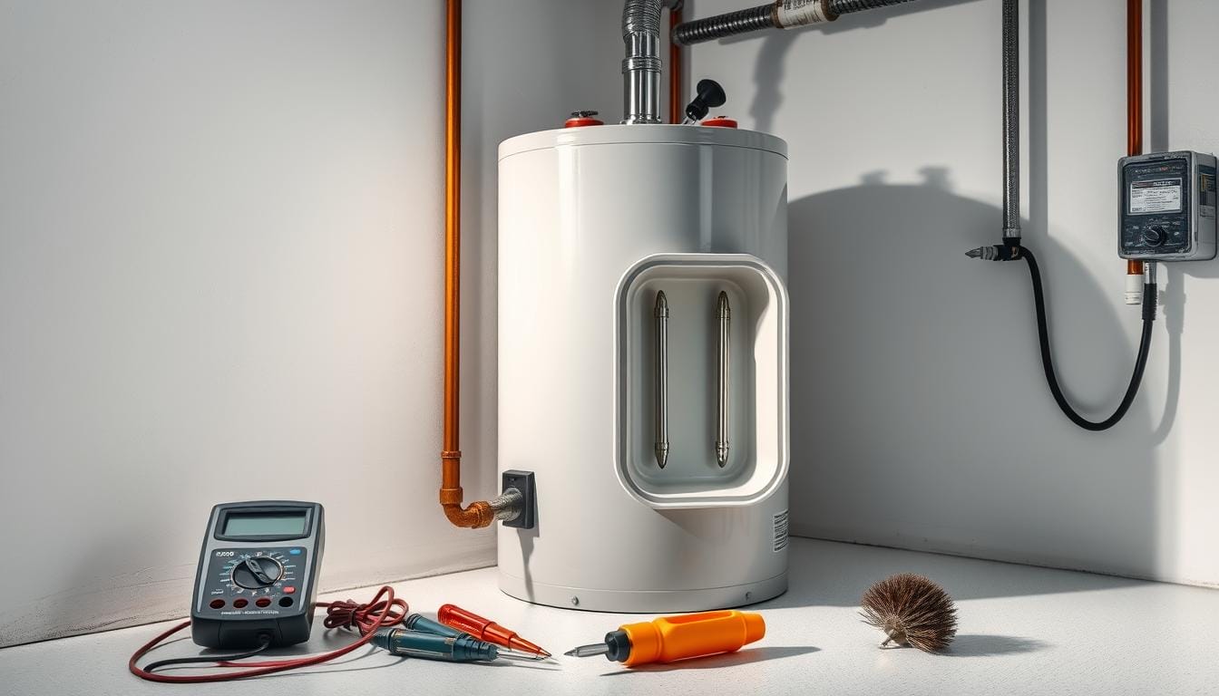 how to check water heater element